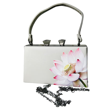Off-white 3D lotus flower printed hand bag