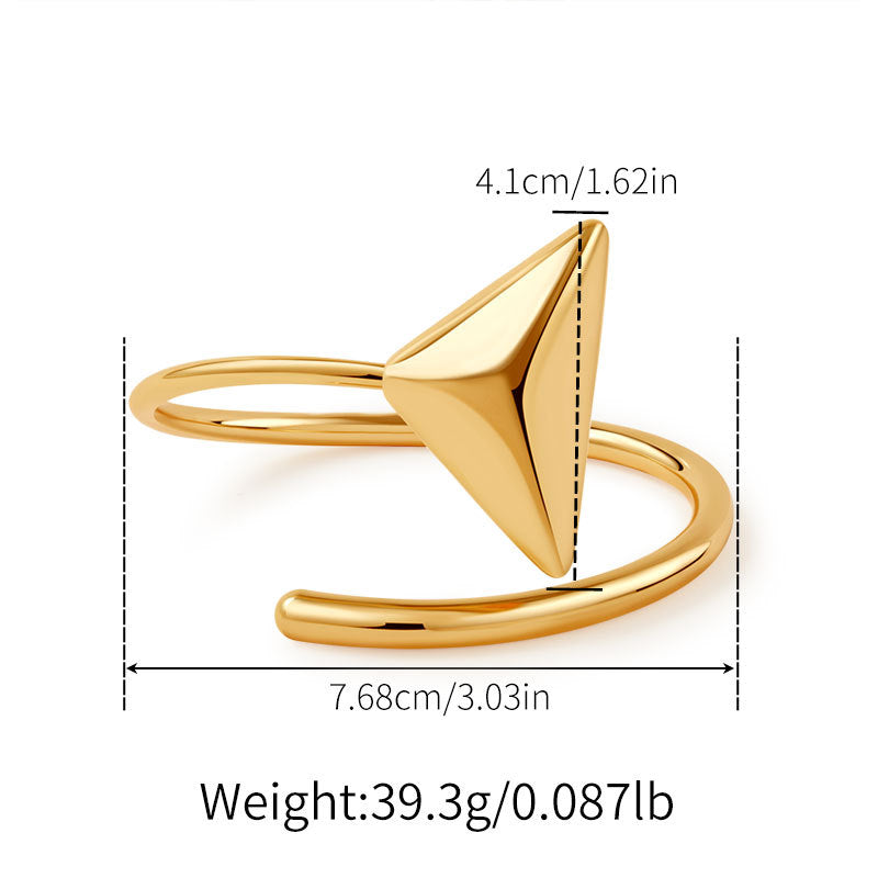 Gold Spike Cuff Bracelet | Anti-Tarnish Open Bangle for Women