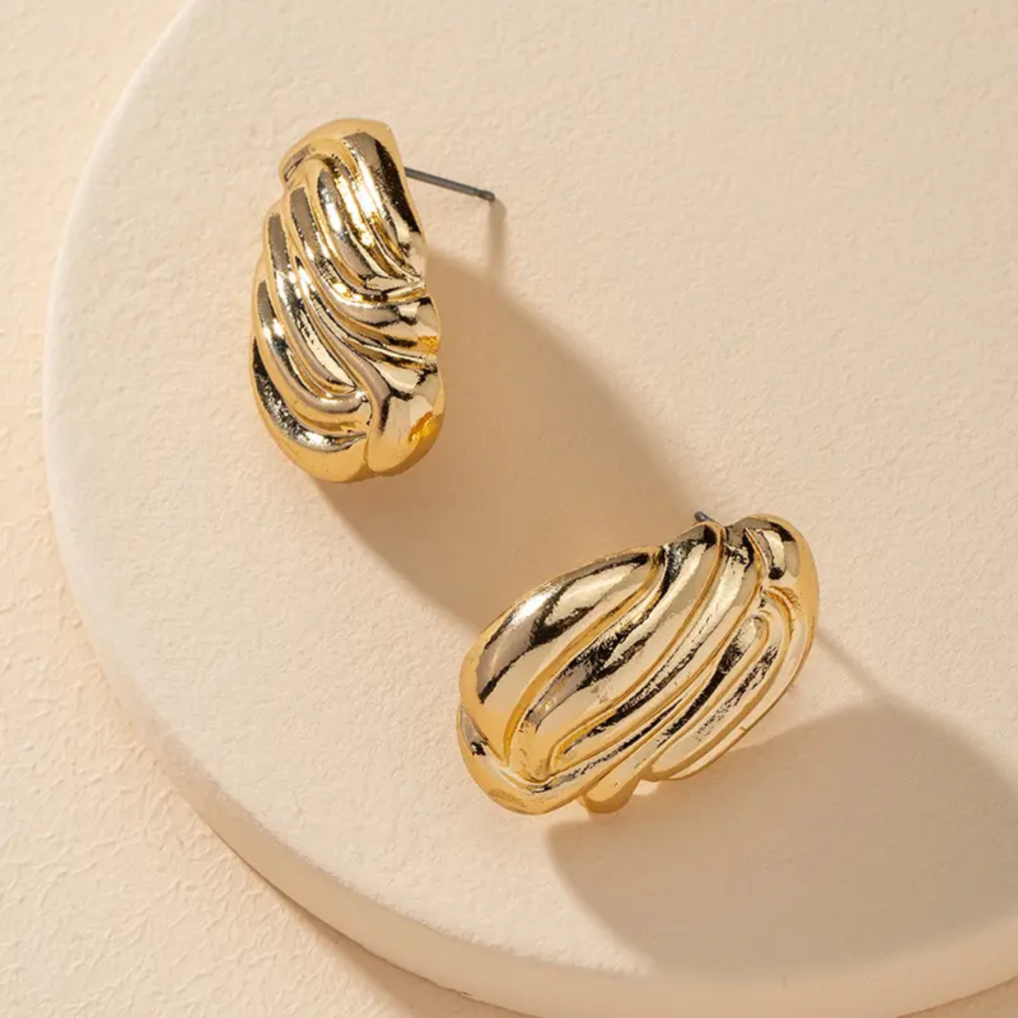 Wavy Abstract Stud Earrings