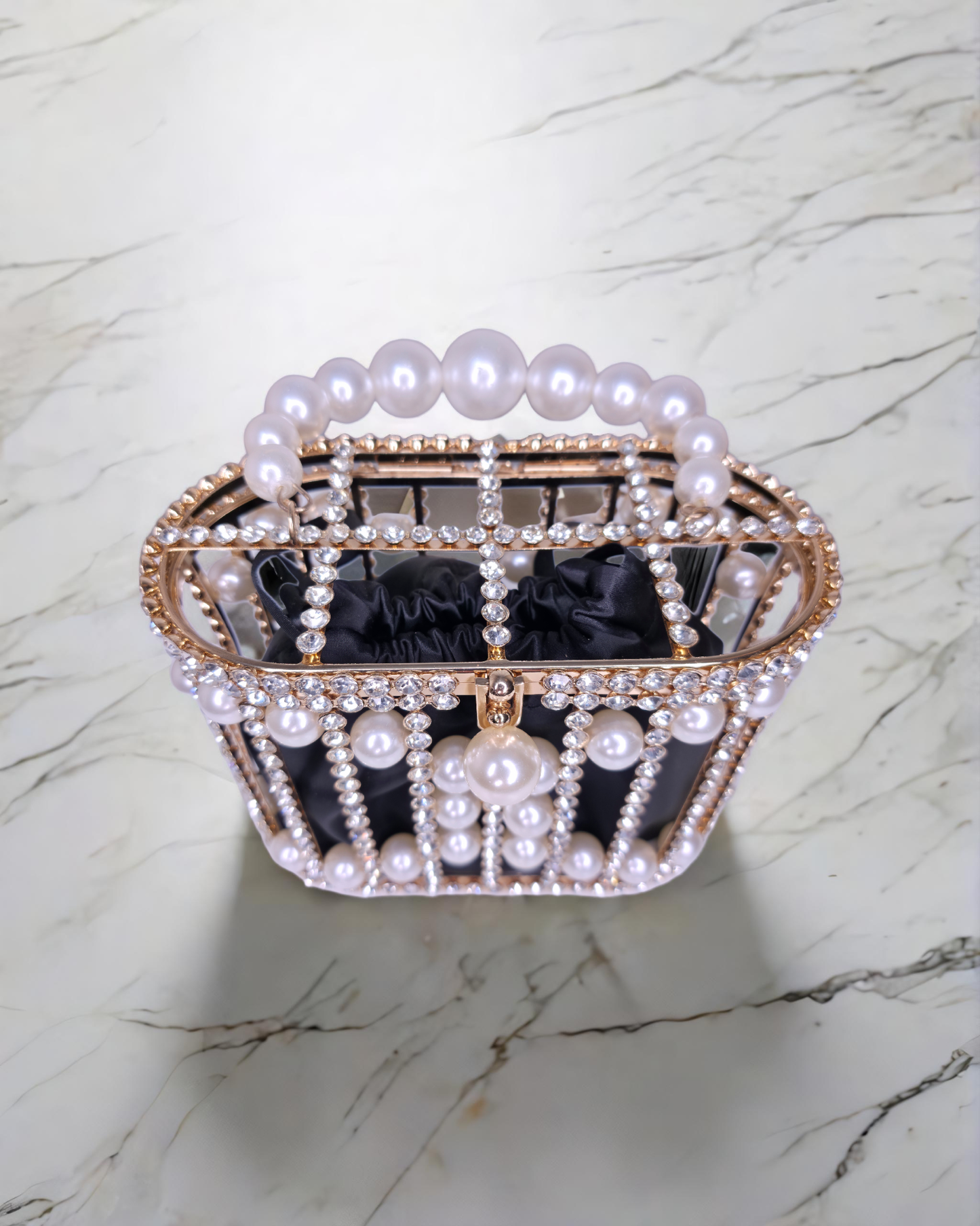 Bridal Metallic frame designer Potli  cage