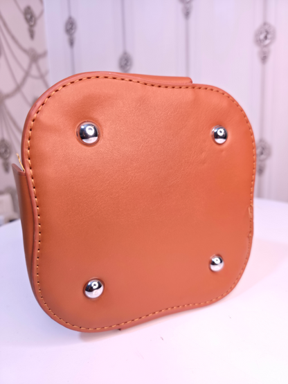 Brown leather Potli bag