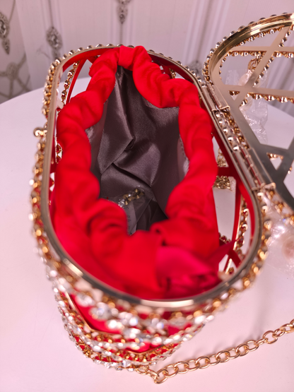 Bridal Metallic frame designer Potli  cage