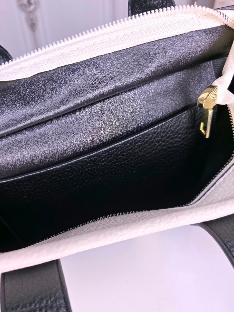 Black and white luxury  tote bag
