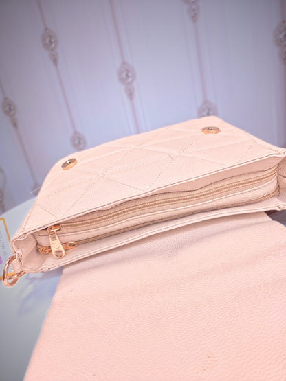 Broad sling soft leather handbag