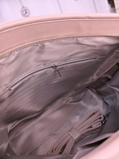 Leather  big sized handbag cum sling