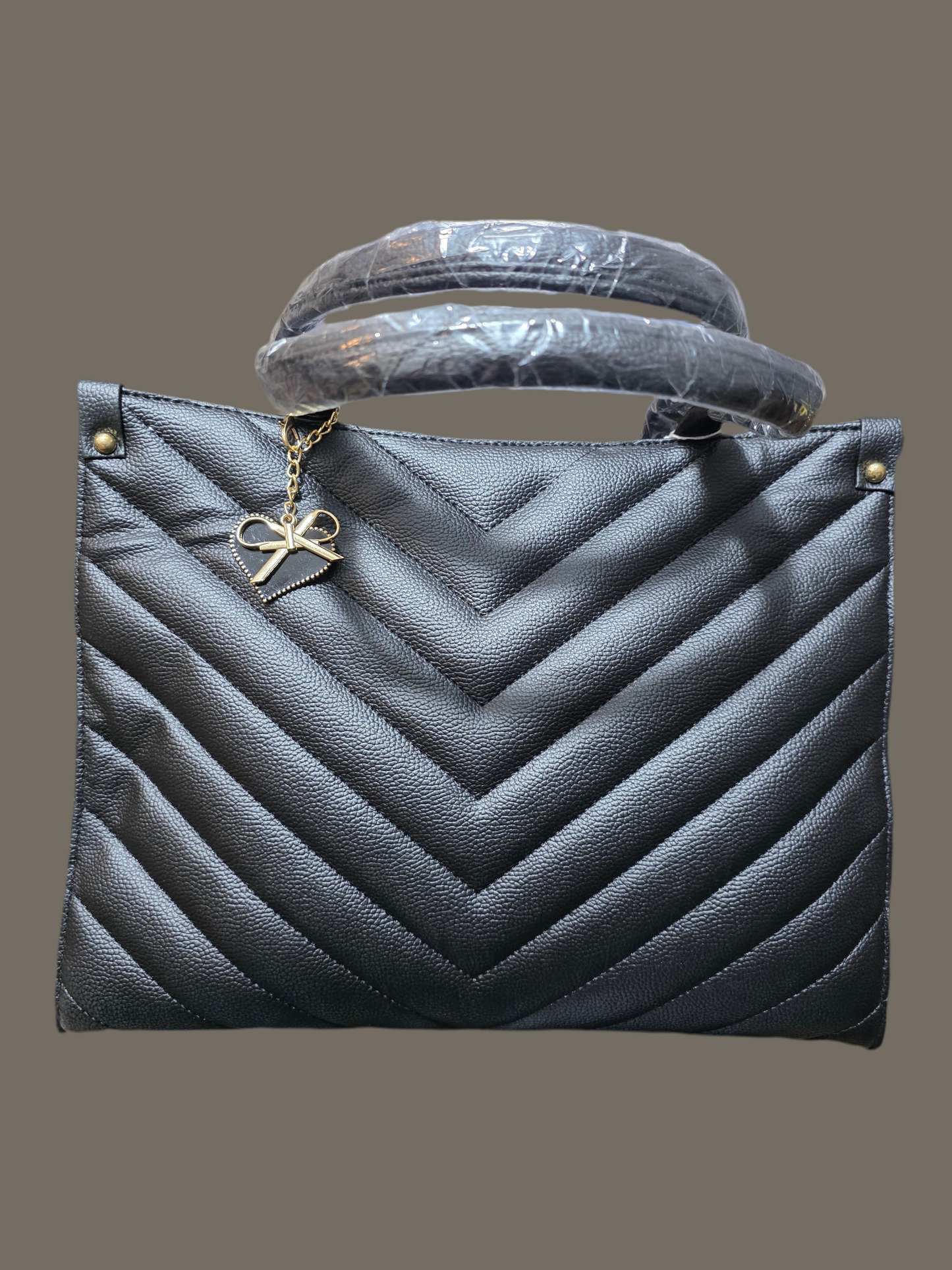 Big size black tote bag