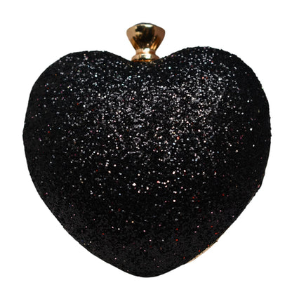 Glitter Heart Shape Valentine Clutch