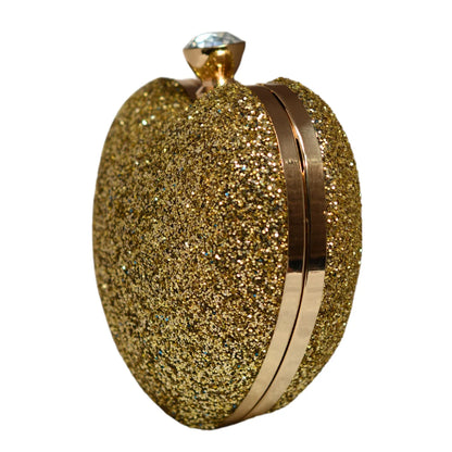Glitter Heart Shape Valentine Clutch