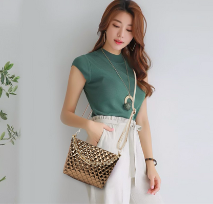 BAGMATES dazzling copper colour handbag