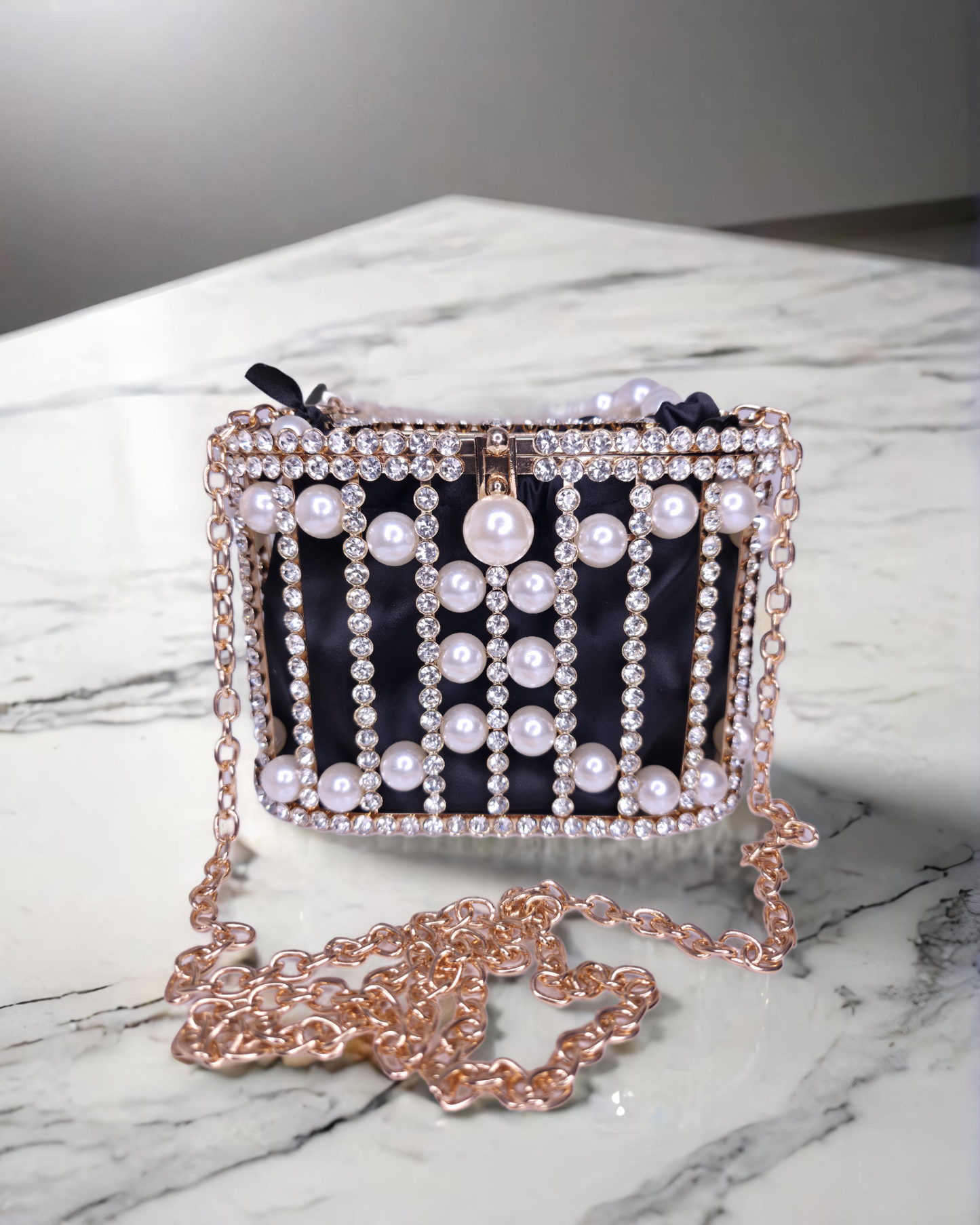 Bridal Metallic frame designer Potli  cage