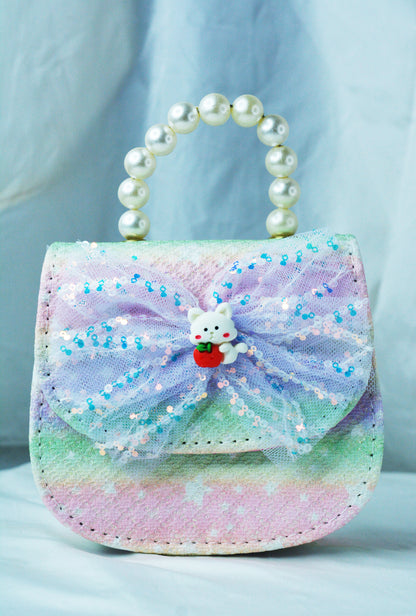 Kids Butterfly Pearl Sling Bag