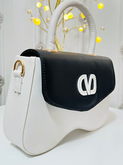 Bagmates Dual Color Soft Leather Handbag