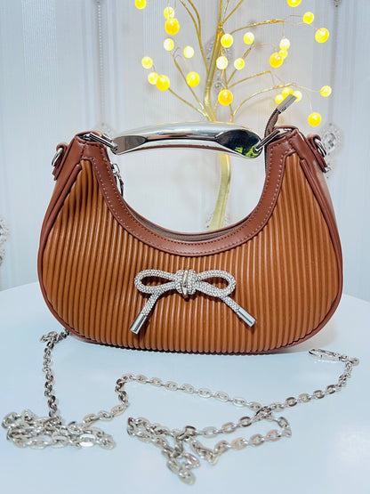 Cute  Bow Metal Handle Kate bag