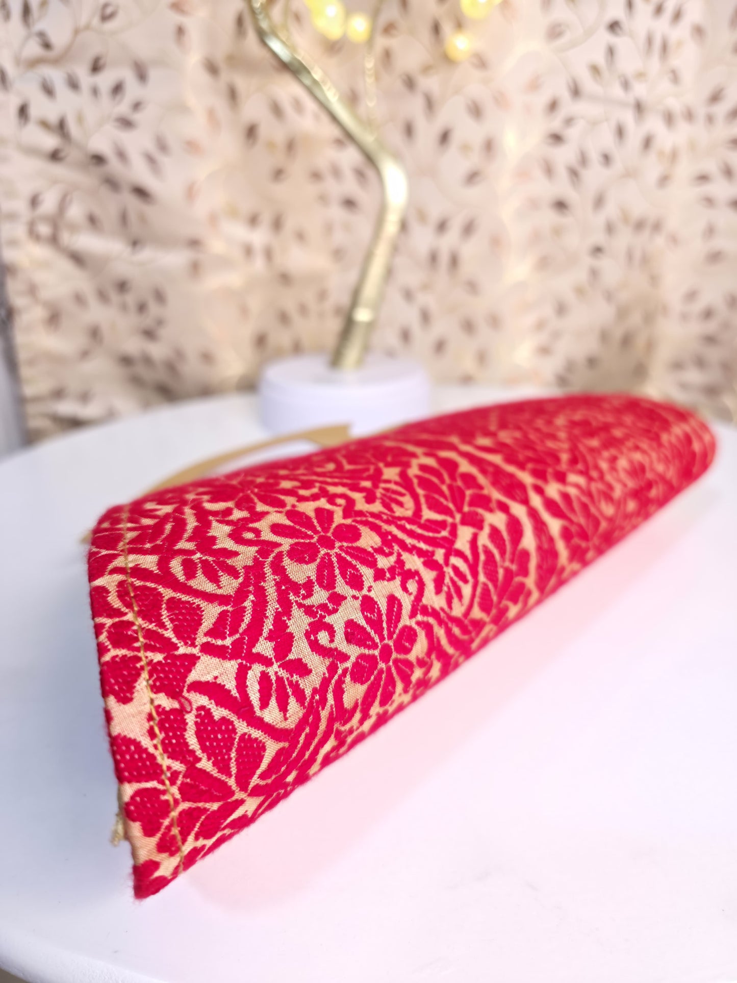 Assam traditional red white combination Clutch