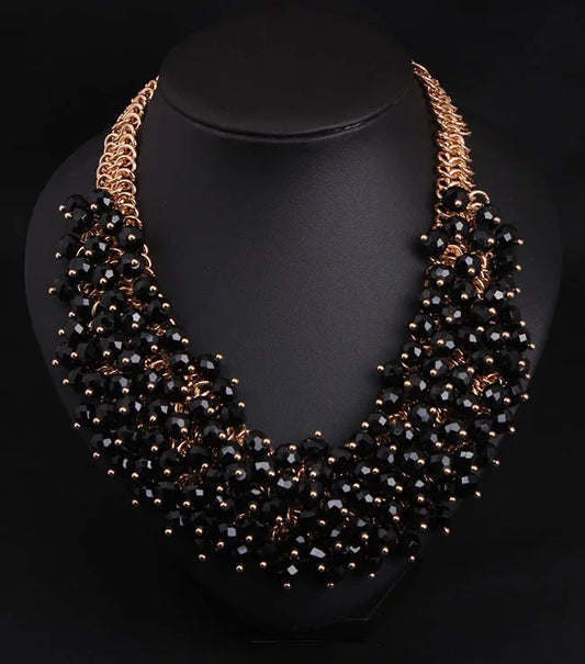 American Vintage Simple Diamond Artificial Bridal Jewellery Sets with Water Drop Link Chain