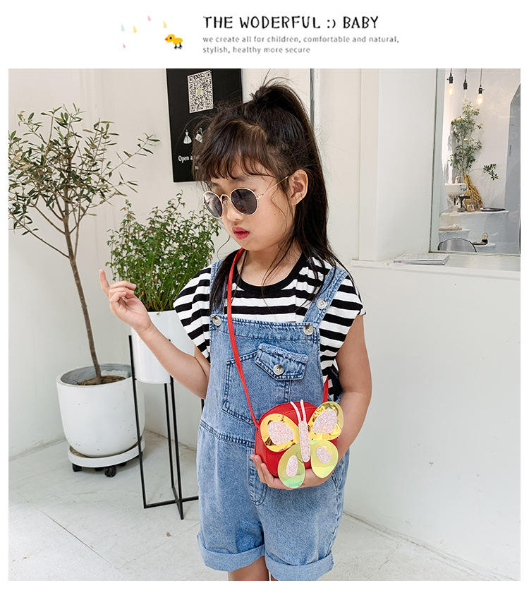 Sparkling Butterfly Mini Crossbody Bags for Kids - Iridescent