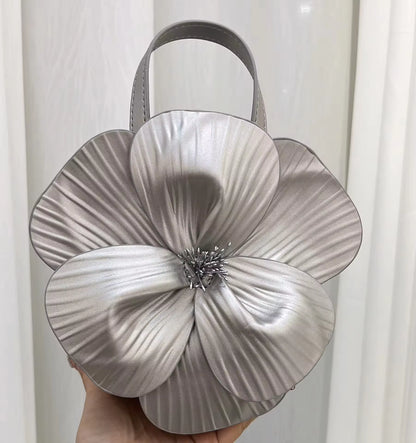 Elegant 3D Flower Mini Handbag with Chain Strap