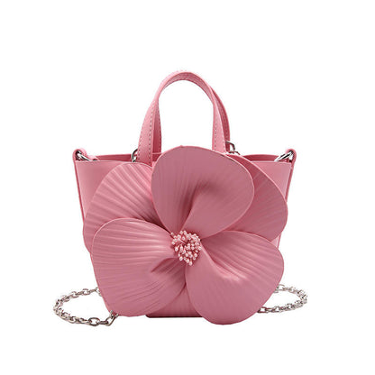 Elegant 3D Flower Mini Handbag with Chain Strap