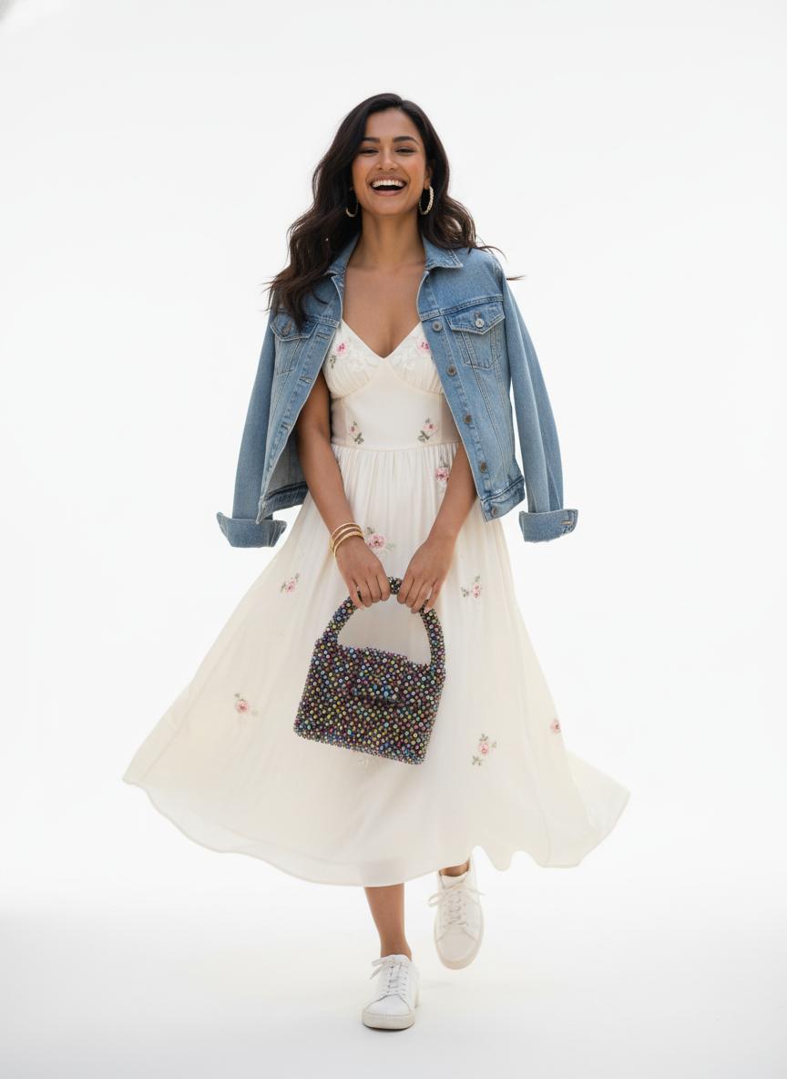ICONIC Hued Crystal Beaded Bag