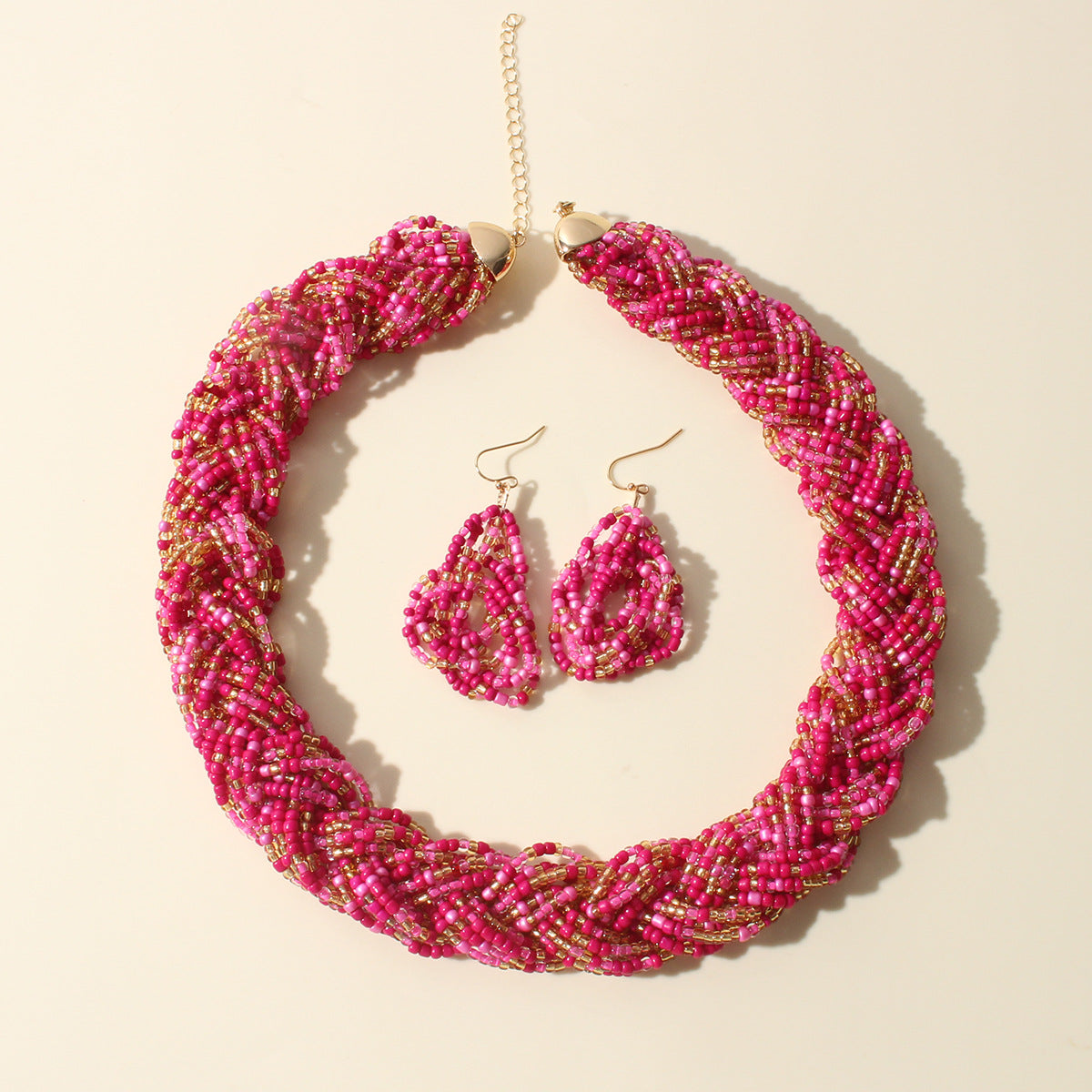Chunky Beaded Necklace & Earring Sets | Boho Jewelry