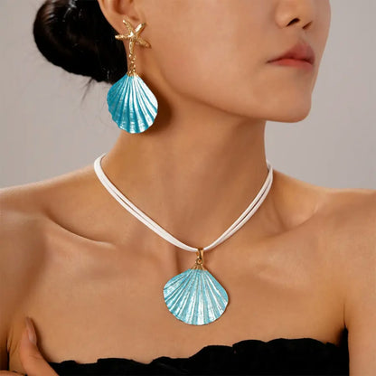 Ocean Breeze Seashell & Starfish Jewelry Set
