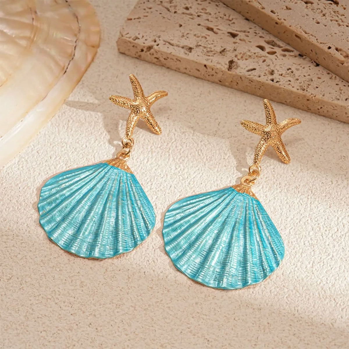 Ocean Breeze Seashell & Starfish Jewelry Set