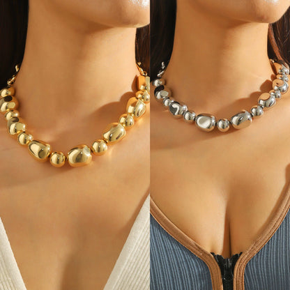 Chunky  Bead Statement Necklace | Modern Design