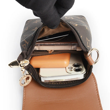 Chic Monogram Crossbody Phone Bag for Women - Compact Style