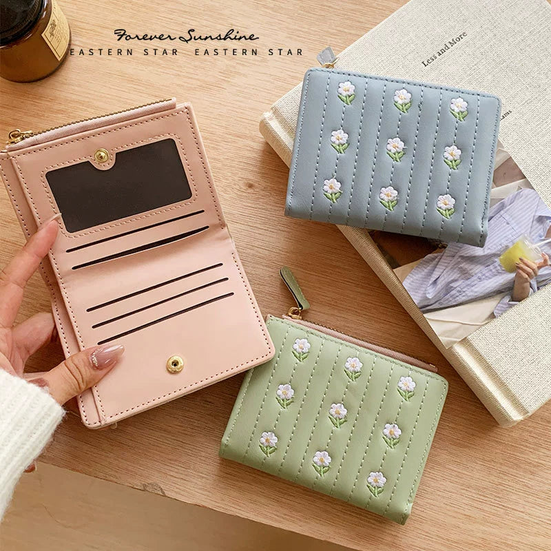 Chic Floral Quilted Mini Wallet | Multiple Colors
