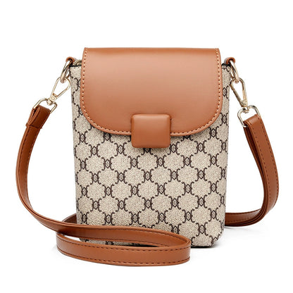 Chic Monogram Crossbody Phone Bag for Women - Compact Style