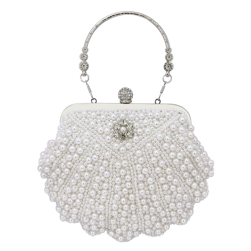 Luxury Pearl Bridal Clutch Bag - Wedding & Evening Handbag