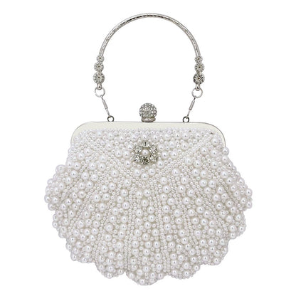 Luxury Pearl Bridal Clutch Bag - Wedding & Evening Handbag