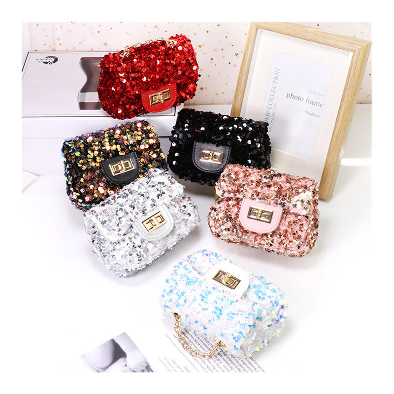 Ladies Kids blinky cross body sequence mini bag