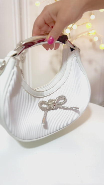 Cute  Bow Metal Handle Kate bag
