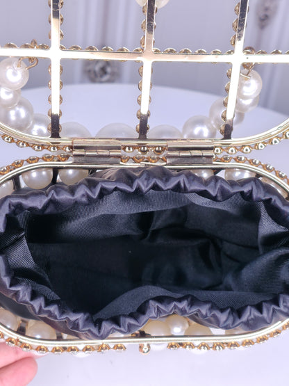 Bridal Metallic frame designer Potli  cage